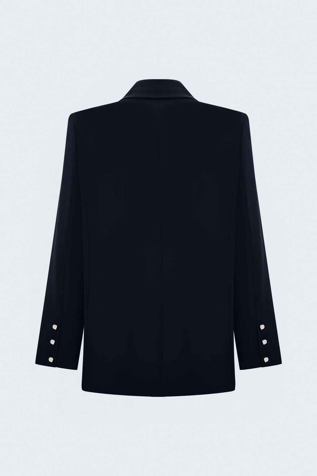 Lacivert Kruvaze Gold Düğmeli Kadın Blazer Ceket