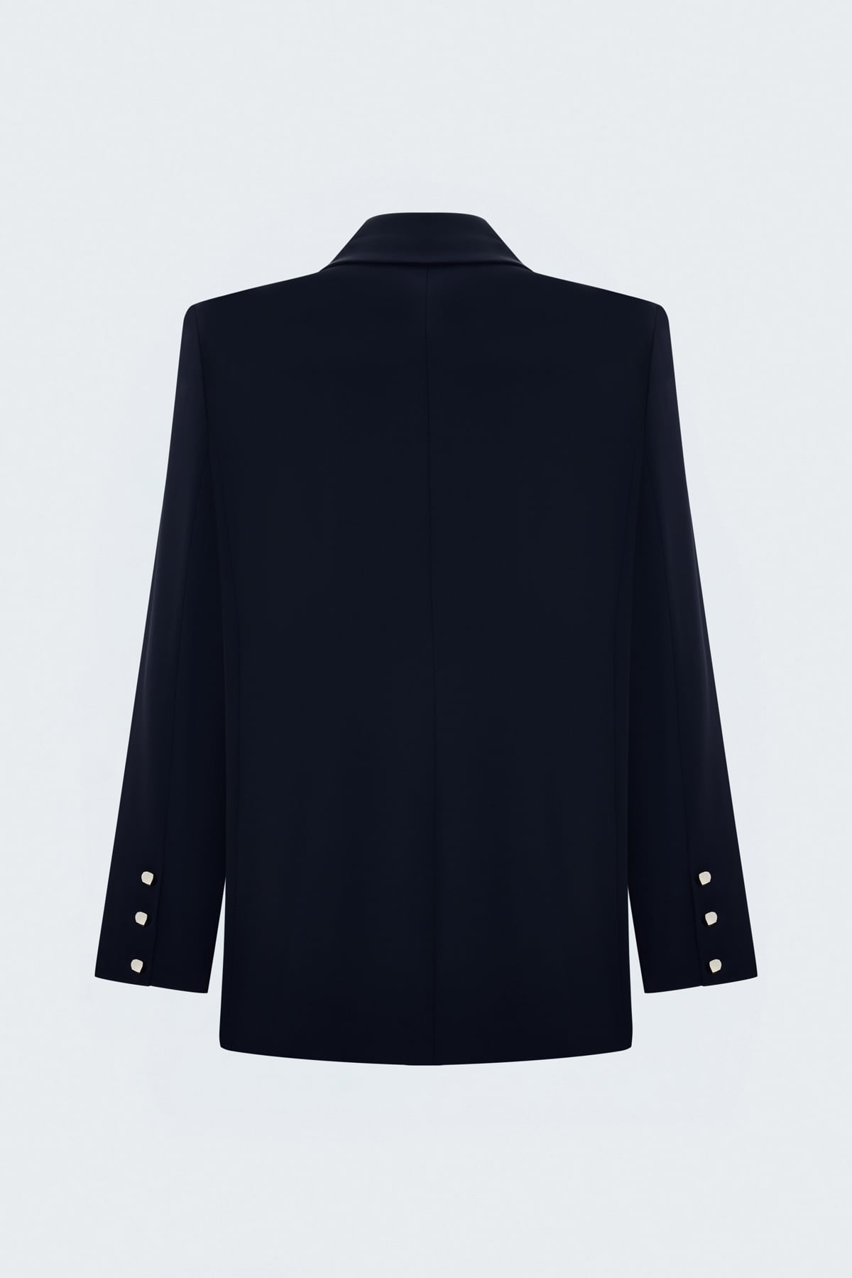 Lacivert Kruvaze Gold Düğmeli Kadın Blazer Ceket