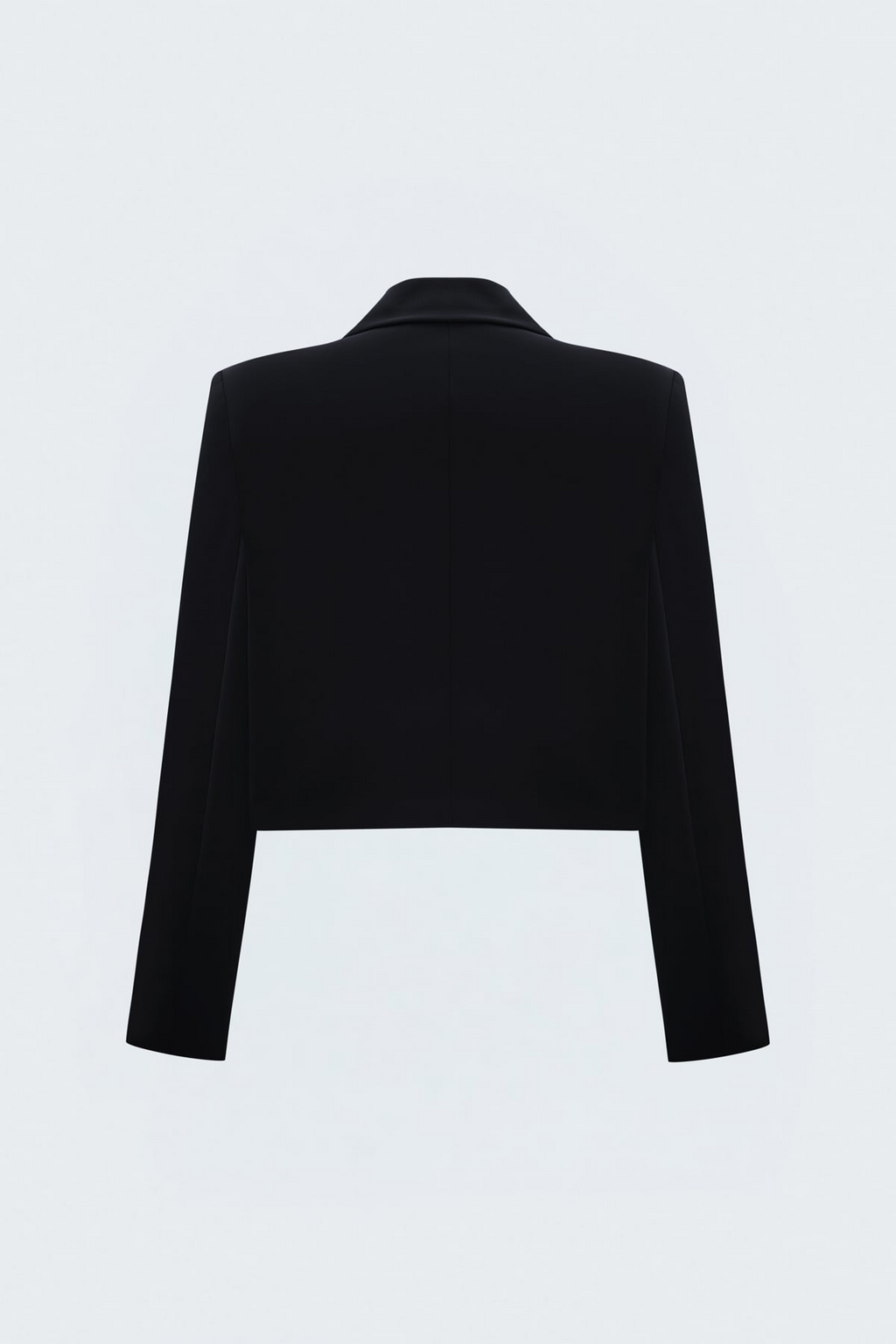 Siyah Sally Kumaş Kısa Metal Detaylı Kadın Blazer Ceket